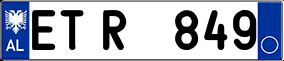 Trailer License Plate